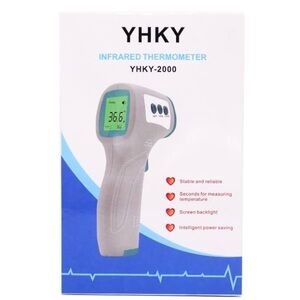 NEW! YHKY-2000 Infrared Thermometer Touch Free With Digital Display White